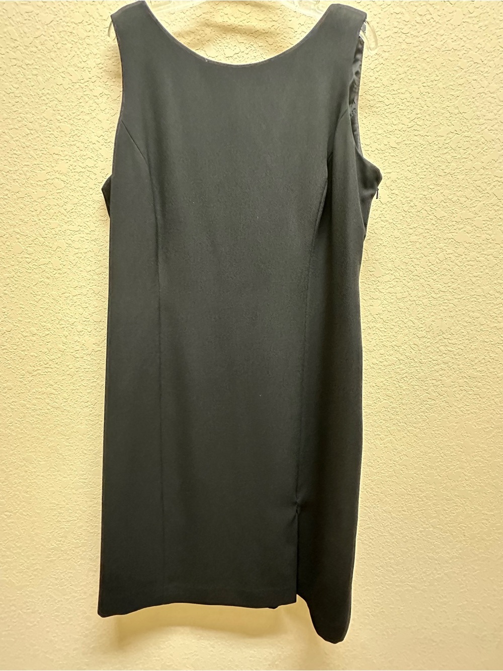 Classic Black Sleeveless Sheath Dress - petite